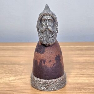 Vtg Kiefer Collectibles Pewter & Wood "Mood‎ Wood" Santa Claus Scent Diffuser